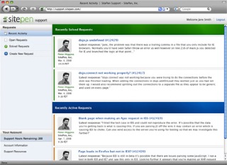 SitePen Support Screenshot